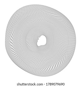 Polygonal Lines in Circle Form . Spiral Vector Illustration .Technology round. Wave Logo . Design element . Abstract Geometric shape .