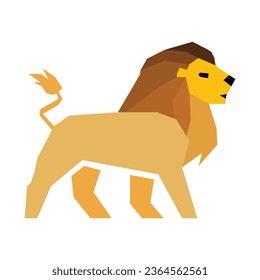 polygonal lion logo, lion icon