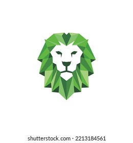 Polygonal lion Print Logo Template Illustration Design