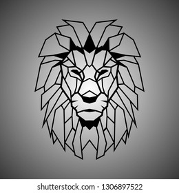 Polygonal Lion Vector