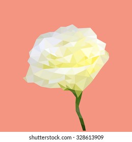 polygonal lisianthus, polygon triangle flower, vector