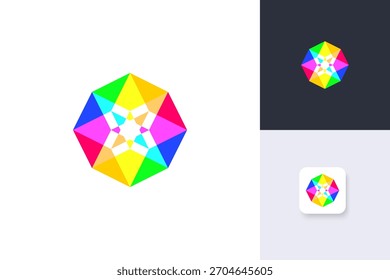 Plantilla de Vector de diseño de logotipo poligonal