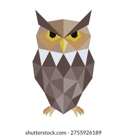 polygonal low poly owl vector