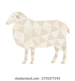 polygonal low poly sheep vector