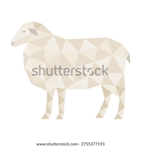 polygonal low poly sheep vector