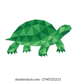 polygonal low poly of turtle vector