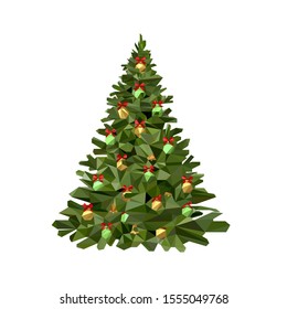 Polygonal Lowpoly Art of Christmas Tree