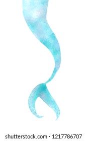Polygonal low-poly triangle blue and turquoise mermaid tail isolated at white background. Fairytale magic creature concept.