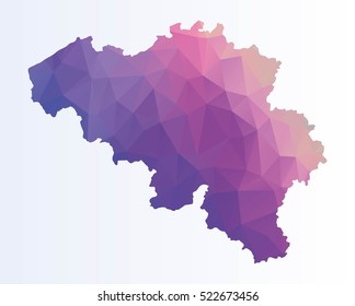 Polygonal map of Belgium