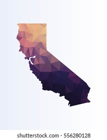 Polygonal map of California