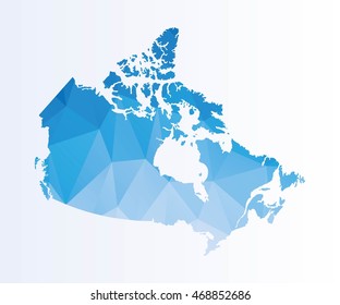 Polygonal map of Canada