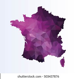 Polygonal map of France