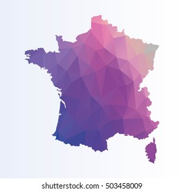 Mapa poligonal de Francia