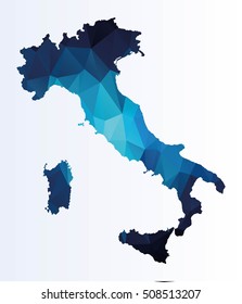 Polygonal map of Italy