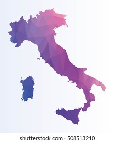 Polygonal map of Italy
