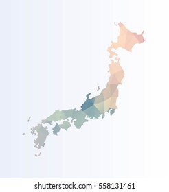 Polygonal map of Japan