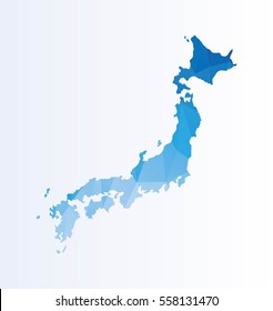Polygonal map of Japan