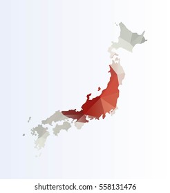 Polygonal map of Japan