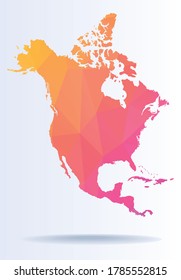 Polygonal map of North America