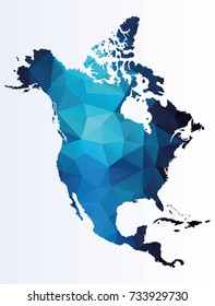 Polygonal map of North America