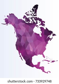 Polygonal map of North America