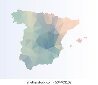 Polygonal map of Spain