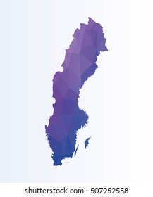 Polygonal map of Sweden