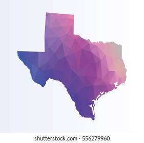 Polygonal map of Texas