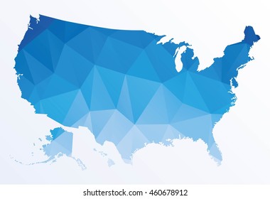 Polygonal map of Usa