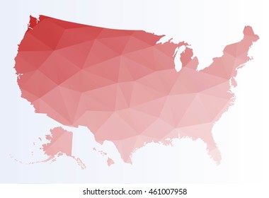 Polygonal map of Usa