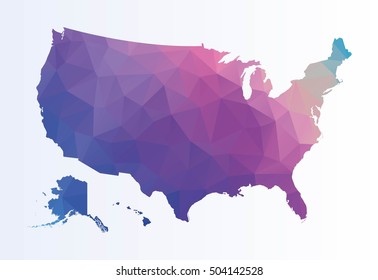 Polygonal map of Usa