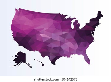 Polygonal map of Usa