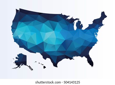 Polygonal map of Usa