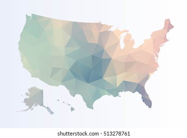 Polygonal map of Usa