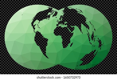  Mapa poligonal del mundo sobre trasfondo transparente. Proyección policénica rectangular. Mapa poligonal del mundo sobre trasfondo transparente. Plano geométrico de forma de galería de símbolos.