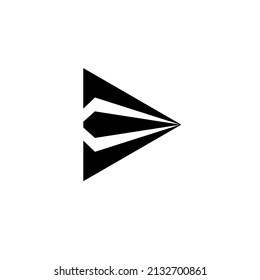 Polygonal Media Play Logo Illustration. Play button vector Template