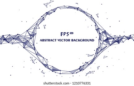 Polygonal mesh abstract vector tech background illustration, artificial intelligence and big data