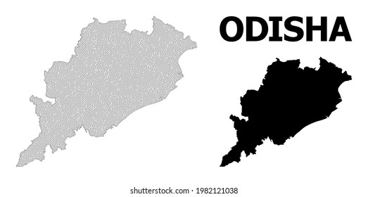 Polygonal Mesh Map Odisha State High Stock Vector (Royalty Free ...