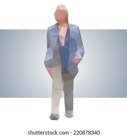 Polygonal middle age man