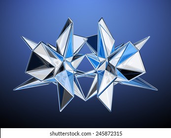 Diseño abstracto de espejado poligonal