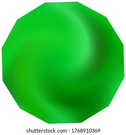 Polygonal modern background. Cool backdrop in style of 90th, 80th, 70h. Trendy soft color theme. Green fluid colorful gradient shape for your mobile app and screens.