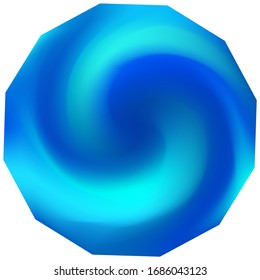 Marco polígonal moderno. Concepto moderno de color suave. Fondo surrealista en estilo 90th, 80th, 70h. Forma de degradado de color azul fluido para la aplicación móvil y las pantallas.