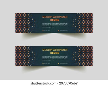 Polygonal Modern Web Banner Design Template 