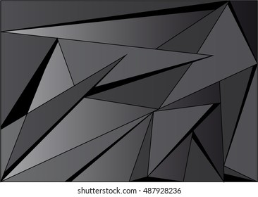 Polygonal monochrome gradient texture stained glass decoration for covers, case, websites and any surfaces