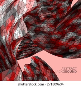 Polygonal mosaic abstract vector illustration background on the topic of space and planets