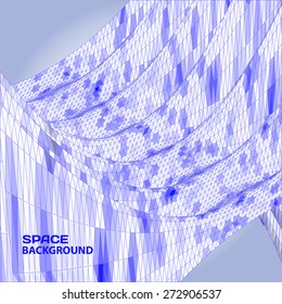 Polygonal mosaic abstract vector illustration background on the topic of space and planets