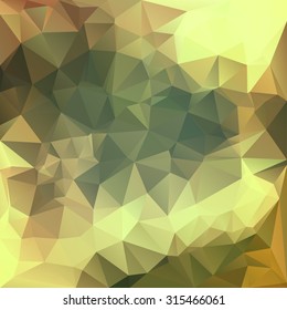Polygonal mosaic background in blue, orange and yellow colors. Used for creative design templates