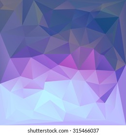 Polygonal mosaic background in blue, violet and pink colors. Used for creative design templates