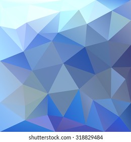 Polygonal mosaic background in blue, white and green colors. Used for creative design templates