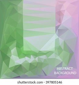 Polygonal Mosaic Background green pink